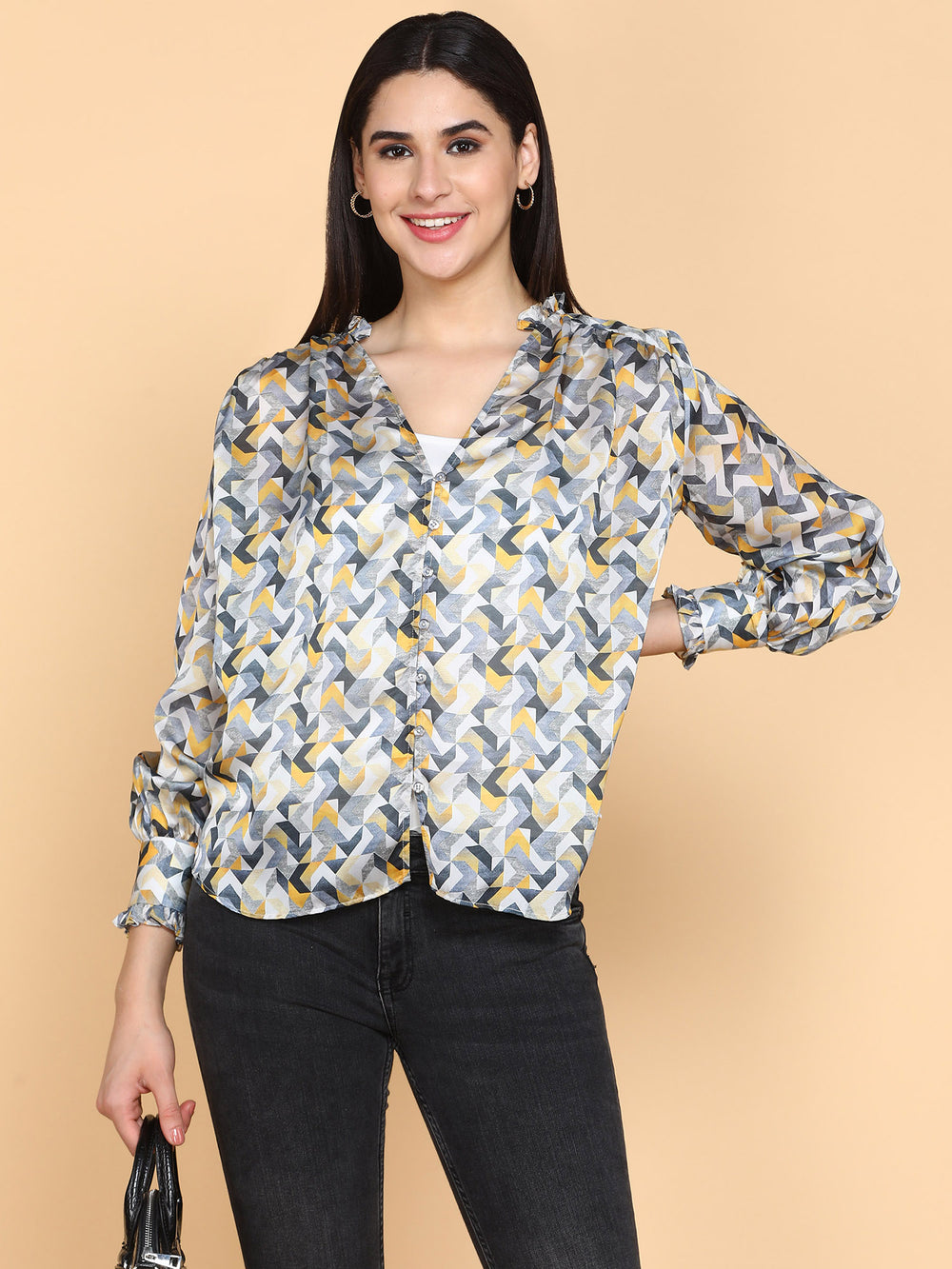 Women Comfort Opaque Printed Casual Shirt