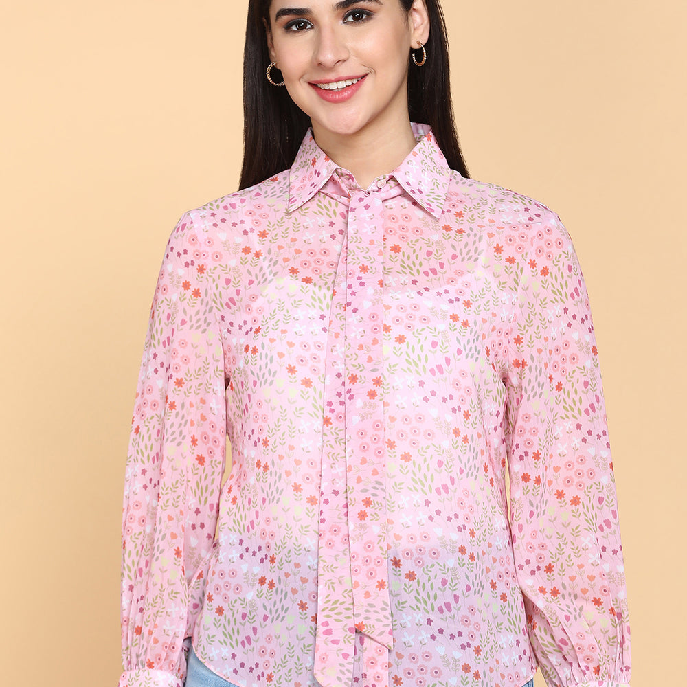 
                      
                        Comfort Floral Printed Casual Shirt
                      
                    