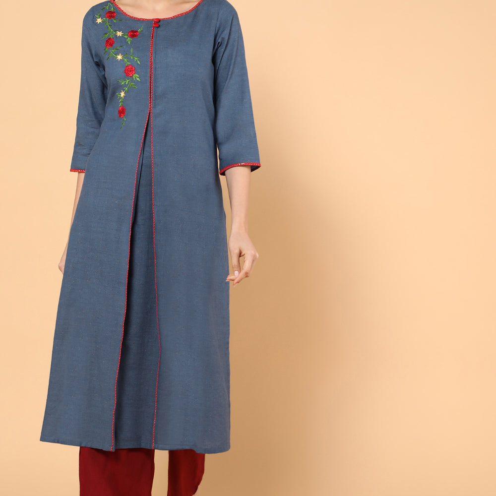 Classy Dark Blue Long Kurta