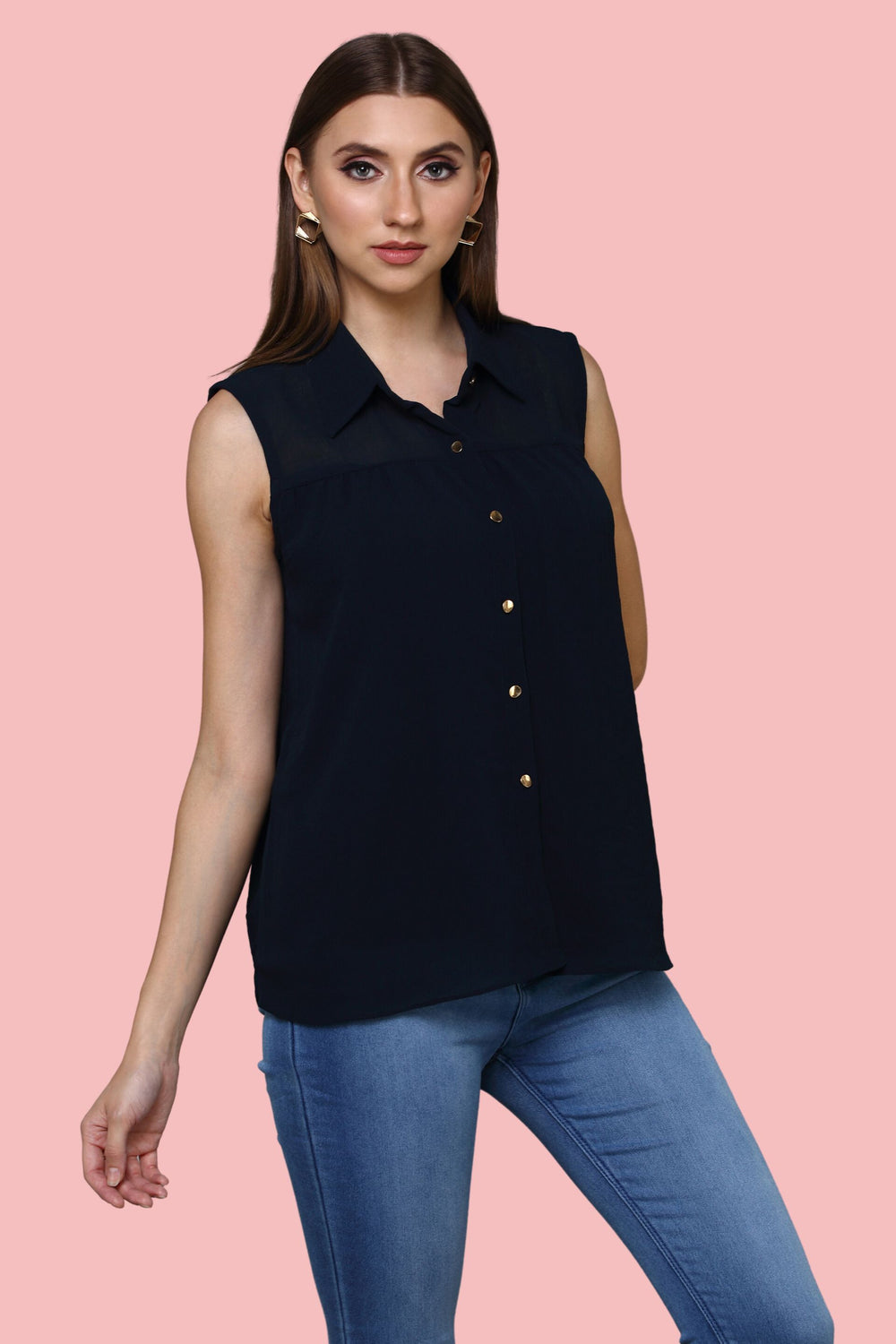 Navy Blue Shirt top