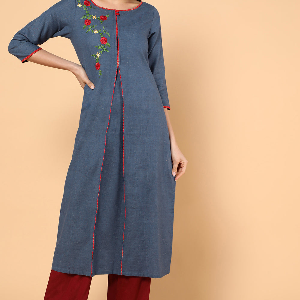 
                      
                        Classy Dark Blue Long Kurta
                      
                    