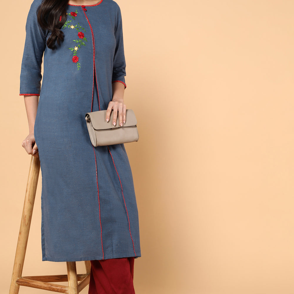 
                      
                        Classy Dark Blue Long Kurta
                      
                    