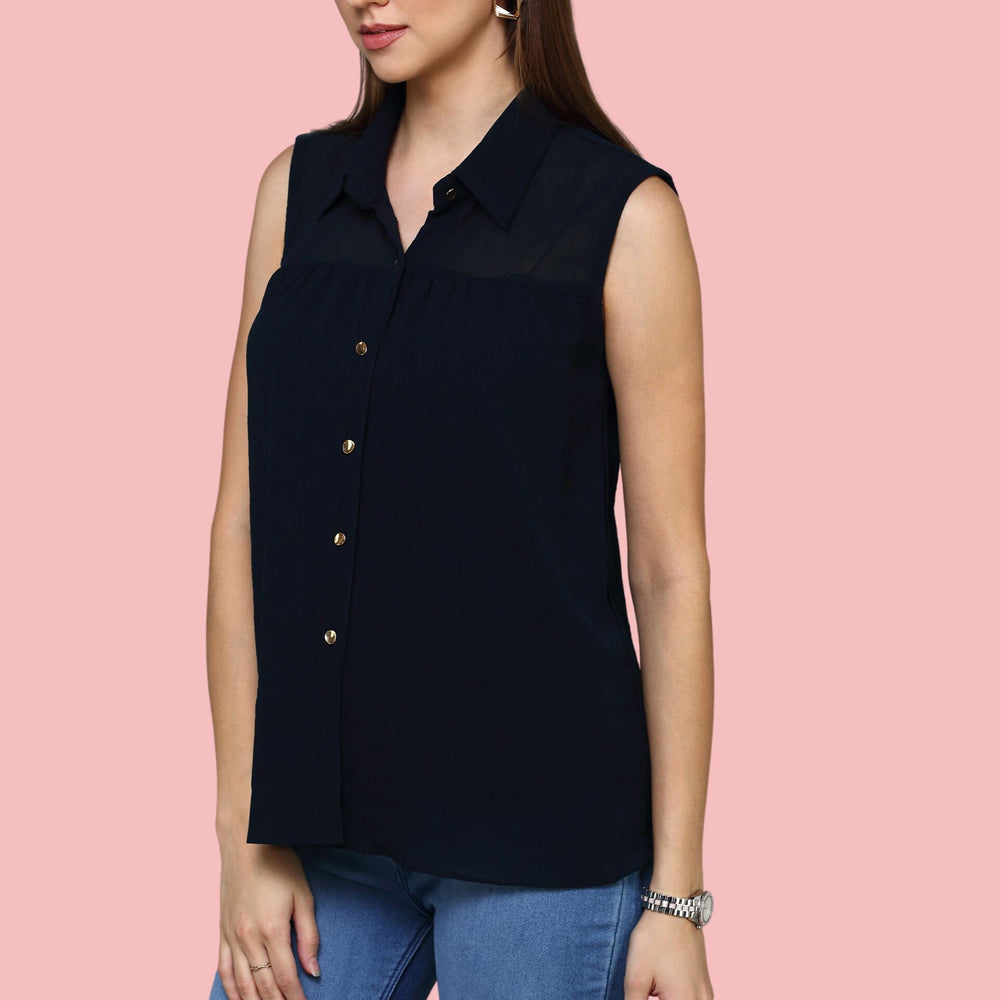 
                      
                        Navy Blue Shirt top
                      
                    