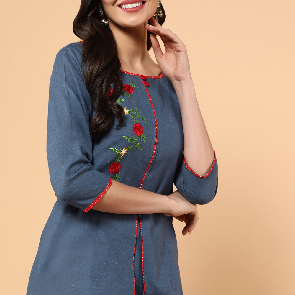 
                      
                        Classy Dark Blue Long Kurta
                      
                    