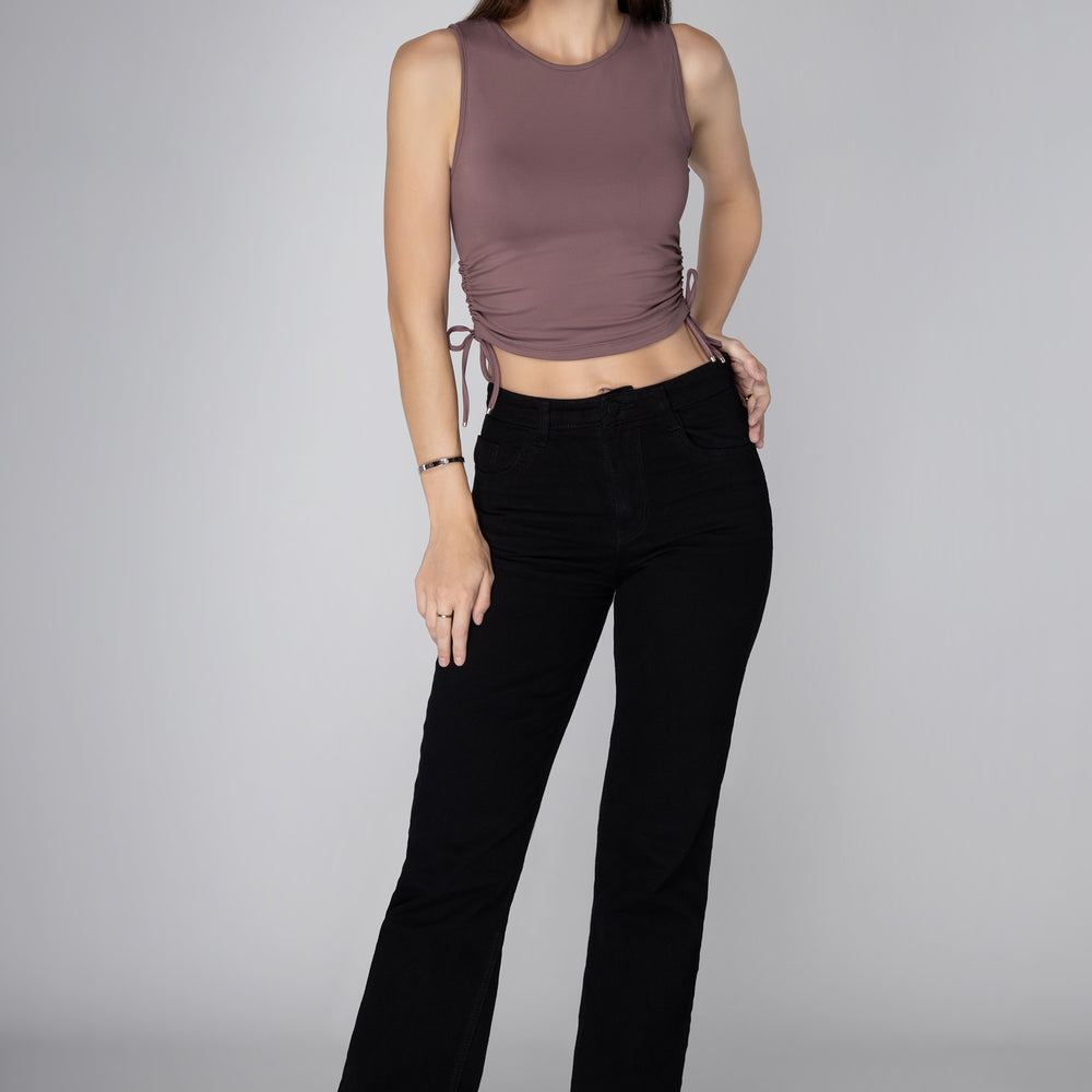 
                      
                        Women Solid Waist Tie-up Crop Top
                      
                    