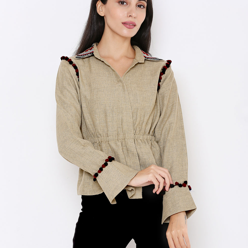 
                      
                        Women Olive Green Solid Top
                      
                    