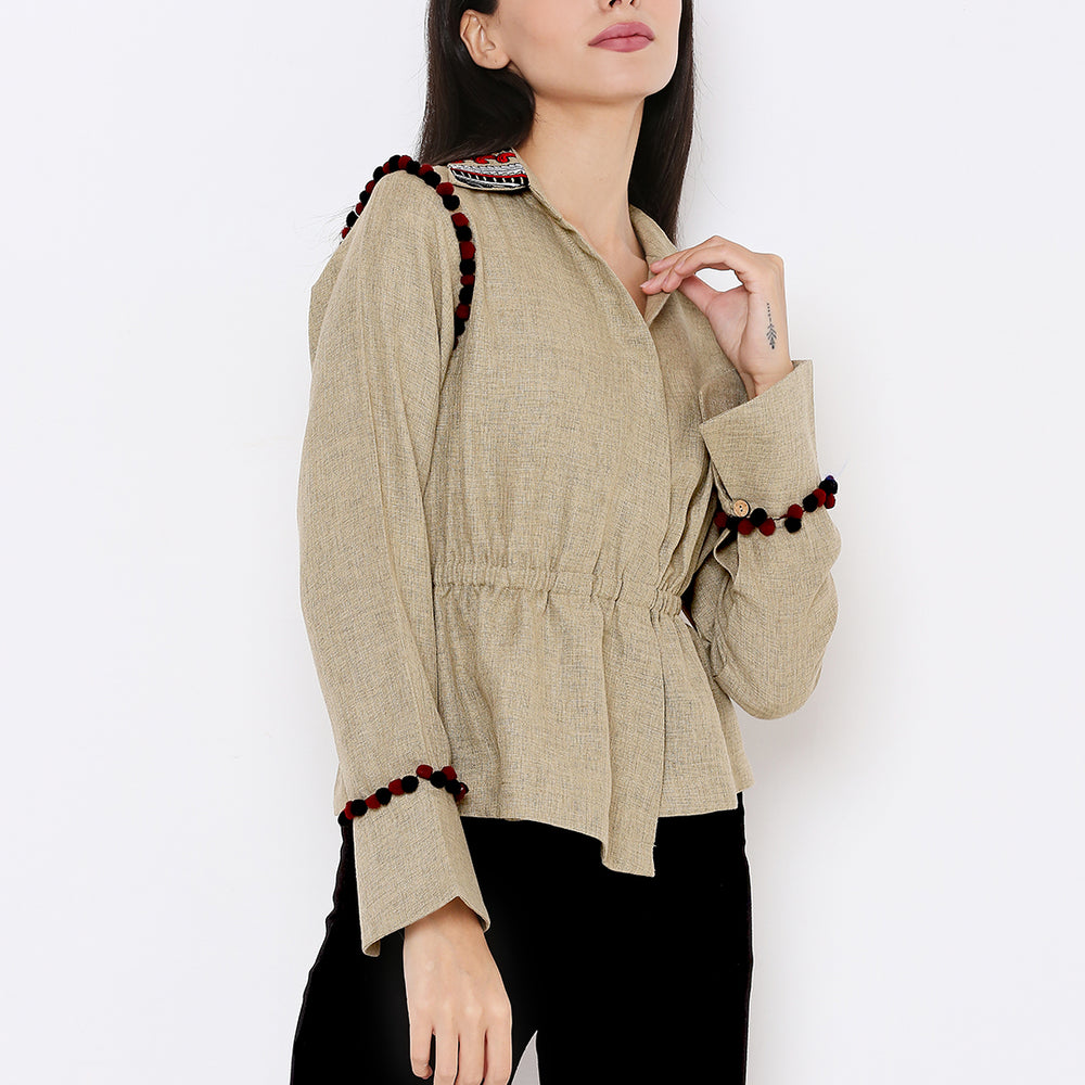 
                      
                        Women Olive Green Solid Top
                      
                    