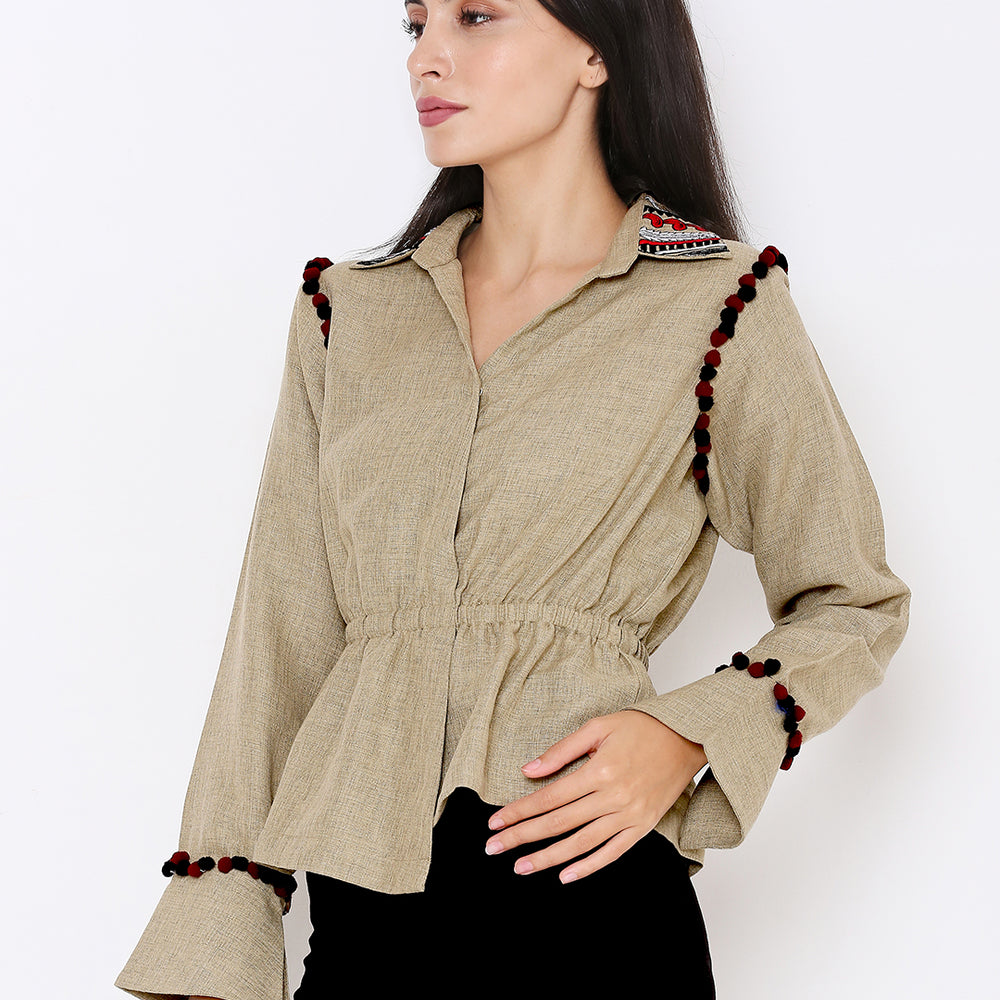 
                      
                        Women Olive Green Solid Top
                      
                    