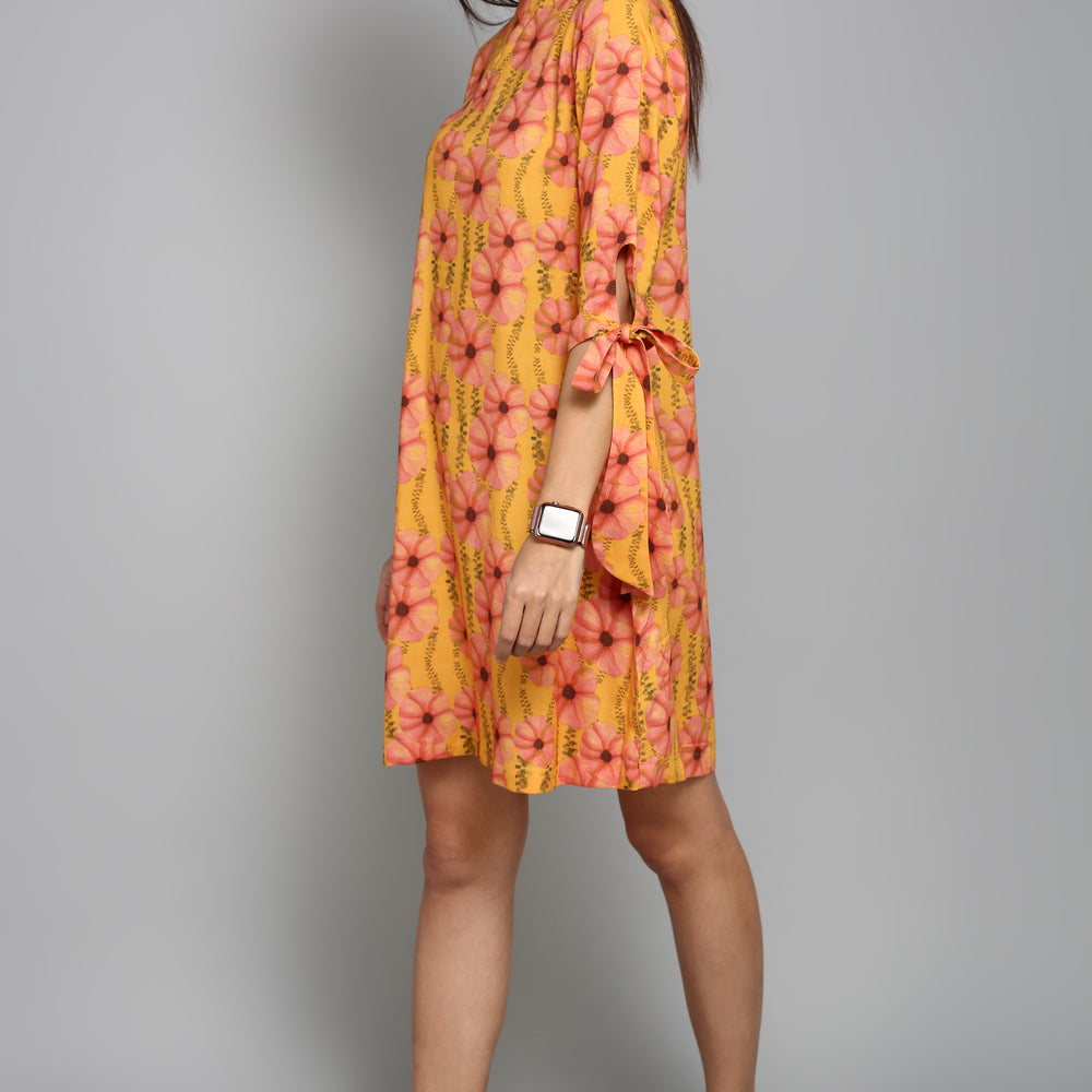 
                      
                        Women Orange Floral A-Line Dress
                      
                    