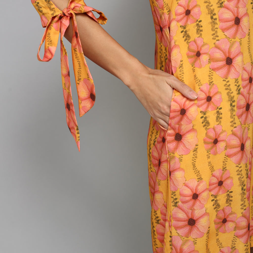 
                      
                        Women Orange Floral A-Line Dress
                      
                    