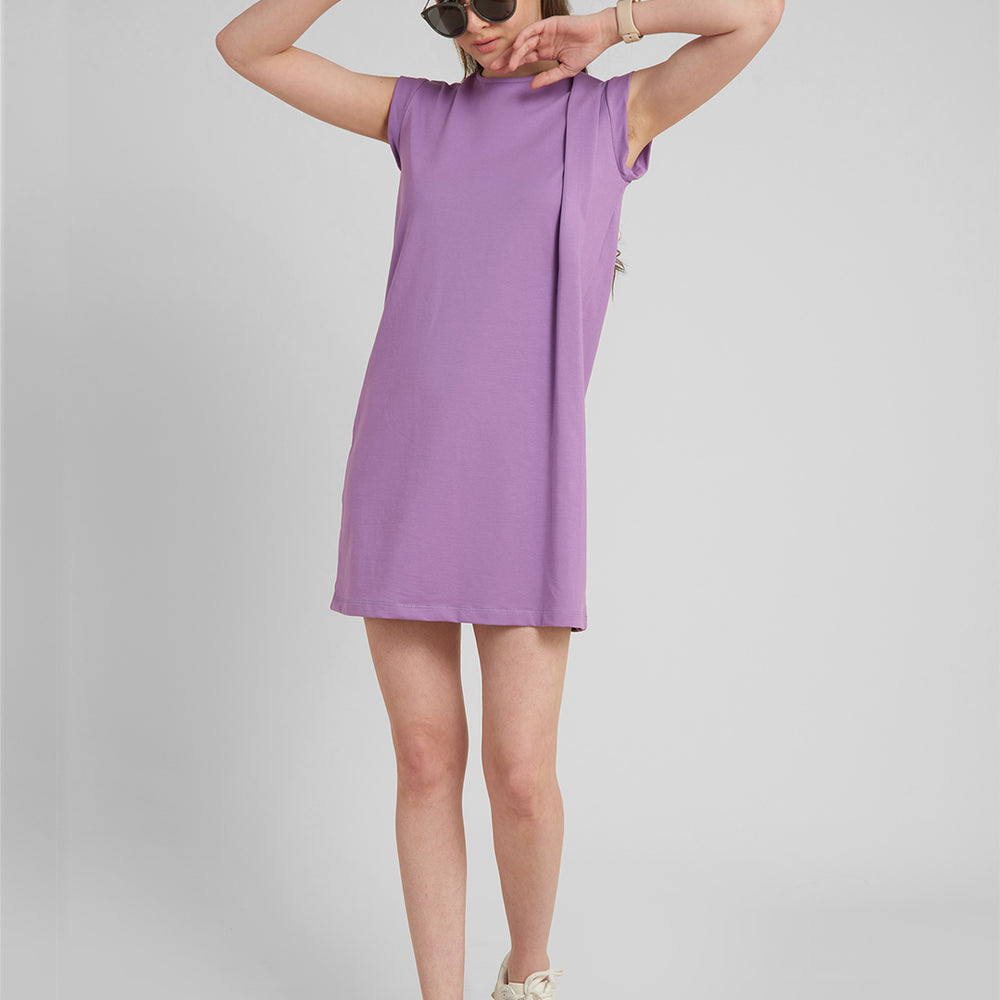 Purple A-Line Dress