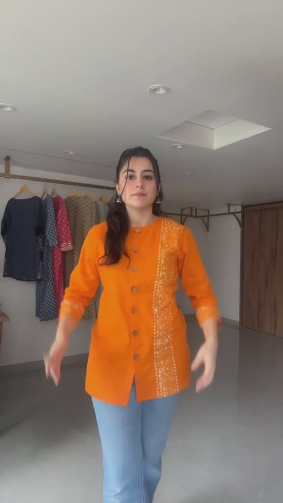 
                      
                        Load and play video in Gallery viewer, Mustard Short Kurti
                      
                    